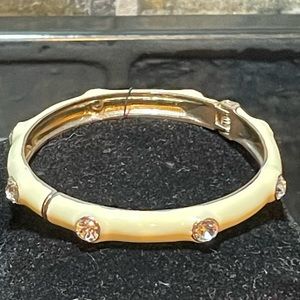 NWT Crème Brûlée enamel hinged bangle bracelet from Premier Designs